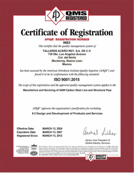 Certificate (ISO-0682)