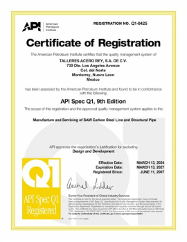 Certificate (Q1-0425)